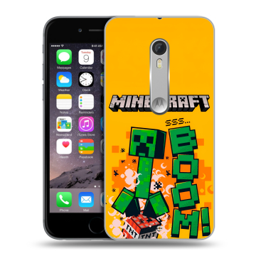 Пластиковый чехол на Lenovo Moto X Style с принтом Майнкрафт Minecraft