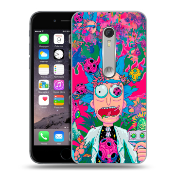 Пластиковый чехол на Lenovo Moto X Style с принтом Рик и Морти Rick Morty