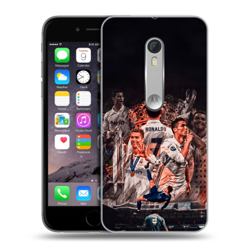 Пластиковый чехол на Lenovo Moto X Style с принтом Реал Роналдо Real Ronaldo
