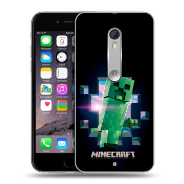 Пластиковый чехол на Lenovo Moto X Style с принтом Майнкрафт Minecraft