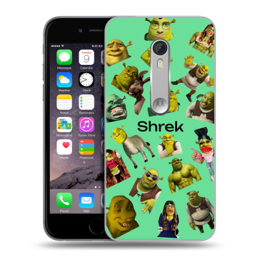Пластиковый чехол на Lenovo Moto X Style с принтом Шрек Shrek Пластиковый чехол на Lenovo Moto X Style с принтом Шрек Shrek