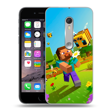 Пластиковый чехол на Lenovo Moto X Style с принтом Майнкрафт Minecraft