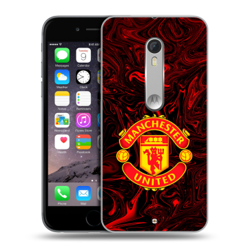 Пластиковый чехол на Lenovo Moto X Style с принтом Manchester United Пластиковый чехол на Lenovo Moto X Style с принтом Manchester United