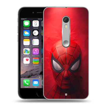 Пластиковый чехол на Lenovo Moto X Style с принтом Spiderman Человек паук