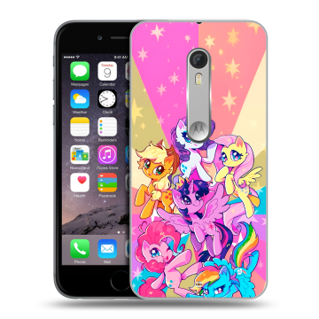 Пластиковый чехол на Lenovo Moto X Style с принтом My little pony Дружба чудо