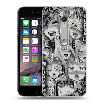 Пластиковый чехол на Lenovo Moto X Style с принтом Ahegao Ахегао Аниме Пластиковый чехол на Lenovo Moto X Style с принтом Ahegao Ахегао Аниме