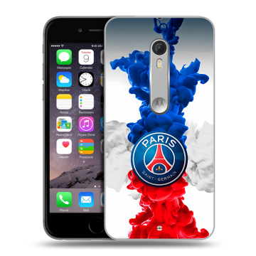 Пластиковый чехол на Lenovo Moto X Style с принтом PSG ПСЖ Пластиковый чехол на Lenovo Moto X Style с принтом PSG ПСЖ