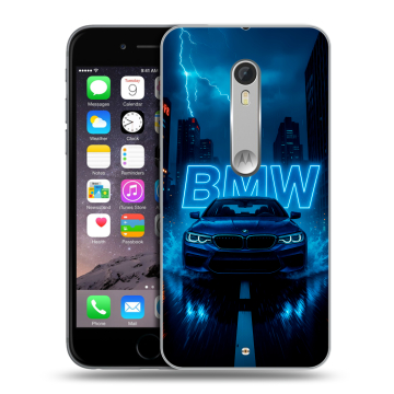 Пластиковый чехол на Lenovo Moto X Style с принтом BMW БМВ