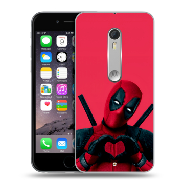 Пластиковый чехол на Lenovo Moto X Style с принтом Дедпул Deadpool