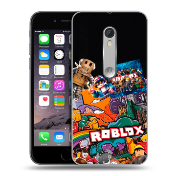 Пластиковый чехол на Lenovo Moto X Style с принтом Roblox Роблокс