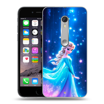 Пластиковый чехол на Lenovo Moto X Style с принтом Холодное сердце Frozen
