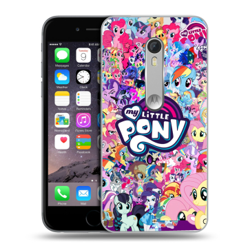 Пластиковый чехол на Lenovo Moto X Style с принтом My little pony Дружба чудо