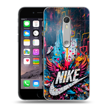 Пластиковый чехол на Lenovo Moto X Style с принтом Nike Найк