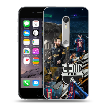 Пластиковый чехол на Lenovo Moto X Style с принтом Messi Barcelona