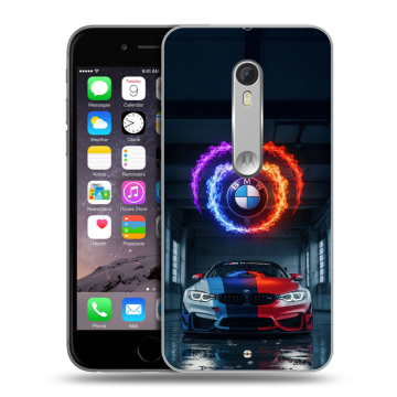 Пластиковый чехол на Lenovo Moto X Style с принтом BMW БМВ