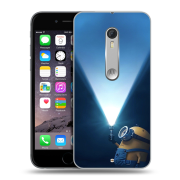 Пластиковый чехол на Lenovo Moto X Style с принтом Миньоны