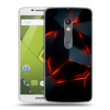 Силиконовый чехол на Lenovo Moto X Play с принтом Яркие абстракции