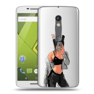 Силиконовый чехол на Lenovo Moto X Play с принтом Женские принты