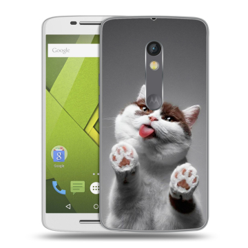 Силиконовый чехол на Lenovo Moto X Play с принтом Коты