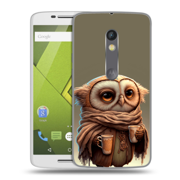 Силиконовый чехол на Lenovo Moto X Play с принтом Сова