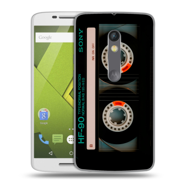 Силиконовый чехол на Lenovo Moto X Play с принтом Кассета