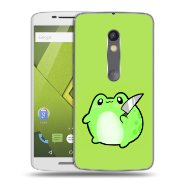 Силиконовый чехол на Lenovo Moto X Play с принтом Лягушенок