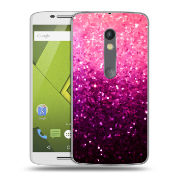 Силиконовый чехол на Lenovo Moto X Play с принтом Блестки Силиконовый чехол на Lenovo Moto X Play с принтом Блестки