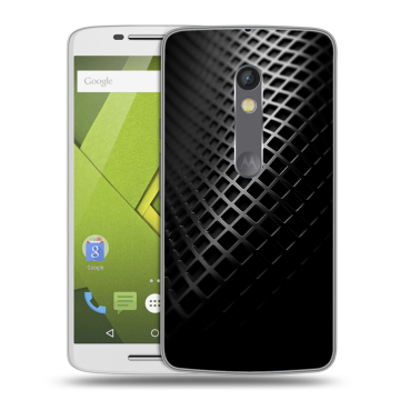 Силиконовый чехол на Lenovo Moto X Play с принтом Текстура металла