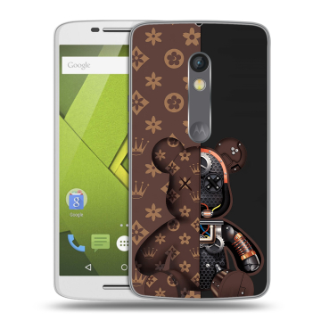 Силиконовый чехол на Lenovo Moto X Play с принтом Луи робот