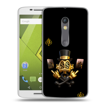 Силиконовый чехол на Lenovo Moto X Play с принтом Золотой скрудж макдак