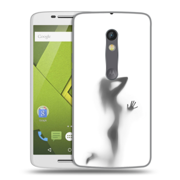 Силиконовый чехол на Lenovo Moto X Play с принтом Силуэт