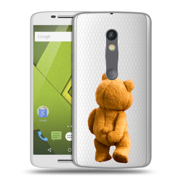 Силиконовый чехол на Lenovo Moto X Play с принтом Медведь