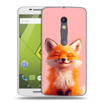 Силиконовый чехол на Lenovo Moto X Play с принтом милая лиса