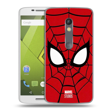 Силиконовый чехол на Lenovo Moto X Play с принтом человек паук spiderman Силиконовый чехол на Lenovo Moto X Play с принтом человек паук spiderman