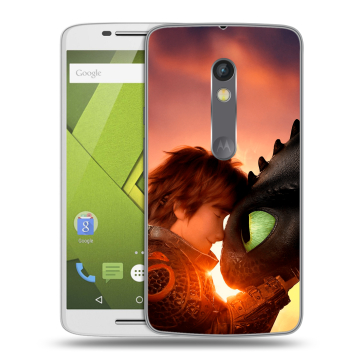 Силиконовый чехол на Lenovo Moto X Play с принтом Как приручить дракона