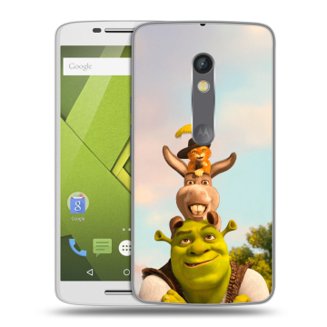 Силиконовый чехол на Lenovo Moto X Play с принтом Шрек Shrek Силиконовый чехол на Lenovo Moto X Play с принтом Шрек Shrek