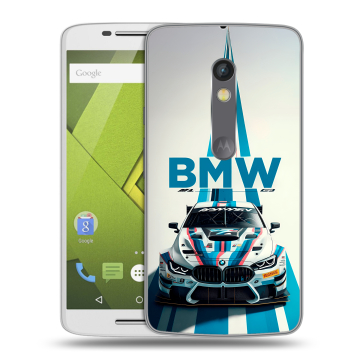 Силиконовый чехол на Lenovo Moto X Play с принтом БМВ BMW