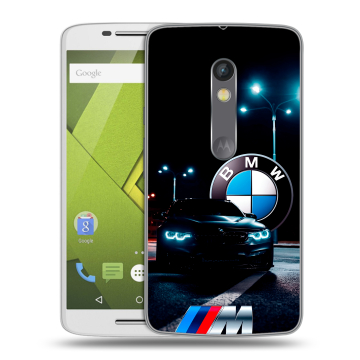 Силиконовый чехол на Lenovo Moto X Play с принтом БМВ BMW Силиконовый чехол на Lenovo Moto X Play с принтом БМВ BMW