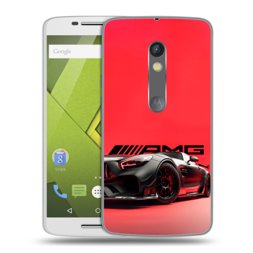 Силиконовый чехол на Lenovo Moto X Play с принтом Мерседес Mercedes AMG Силиконовый чехол на Lenovo Moto X Play с принтом Мерседес Mercedes AMG