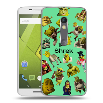 Силиконовый чехол на Lenovo Moto X Play с принтом Шрек Shrek Силиконовый чехол на Lenovo Moto X Play с принтом Шрек Shrek