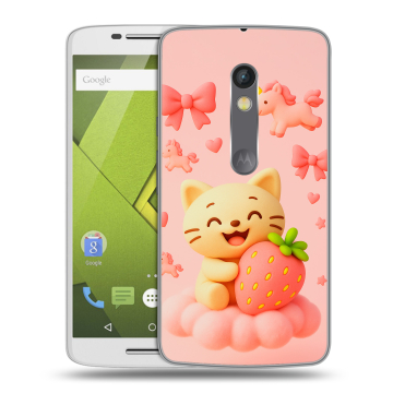 Силиконовый чехол на Lenovo Moto X Play с принтом для девочек