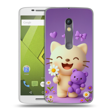 Силиконовый чехол на Lenovo Moto X Play с принтом для девочек