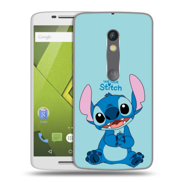 Силиконовый чехол на Lenovo Moto X Play с принтом Лило и Стич