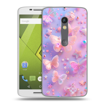 Силиконовый чехол на Lenovo Moto X Play с принтом Бабочки
