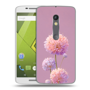 Силиконовый чехол на Lenovo Moto X Play с принтом Цветы Силиконовый чехол на Lenovo Moto X Play с принтом Цветы
