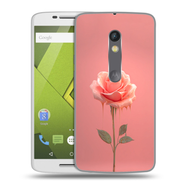 Силиконовый чехол на Lenovo Moto X Play с принтом Розовая роза Силиконовый чехол на Lenovo Moto X Play с принтом Розовая роза