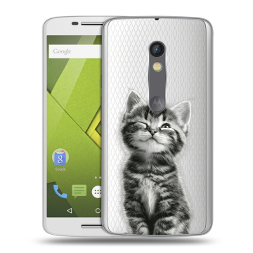 Силиконовый чехол на Lenovo Moto X Play с принтом Котенок