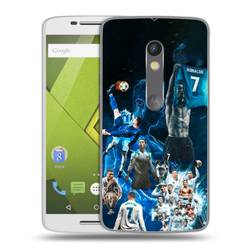 Силиконовый чехол на Lenovo Moto X Play с принтом Реал Роналдо Силиконовый чехол на Lenovo Moto X Play с принтом Реал Роналдо