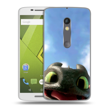 Силиконовый чехол на Lenovo Moto X Play с принтом Как приручить дракона