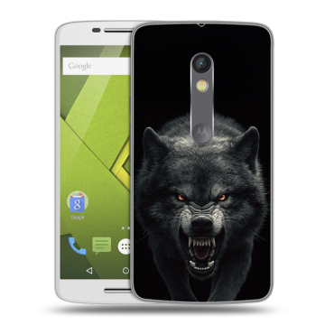 Силиконовый чехол на Lenovo Moto X Play с принтом Волк